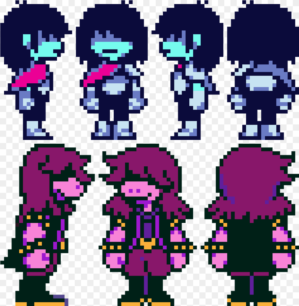 Kris 360 Sprite Deltarune, Purple, Art, Graphics, Person Free Png Download