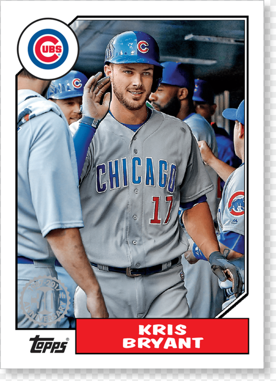 Kris Bryant 2017 Topps Baseball Series 1 1987 Topps Chicago Cubs, Team Sport, Team, Sport, Person Free Transparent Png