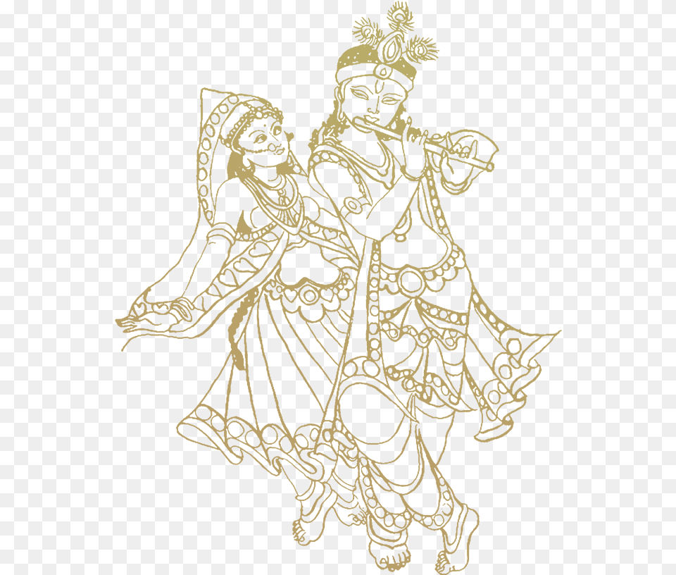 Krishna And Radha Line Art, Person, Face, Head Free Transparent Png