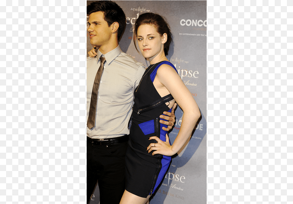 Kristen Stewart Amp Taylor Lautner Fondo De Pantalla Kristen Stewart And Taylor Lautner, Accessories, Tie, Person, Man Free Png Download