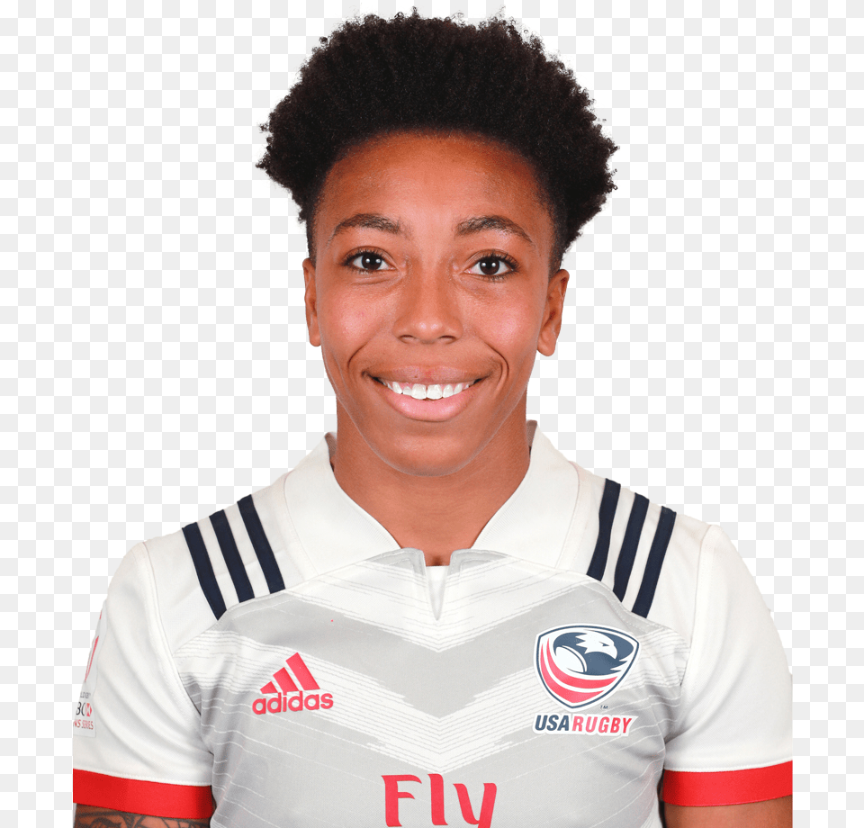 Kristen Thomas Usa Rugby Home Jersey, Adult, Smile, Shirt, Person Free Transparent Png