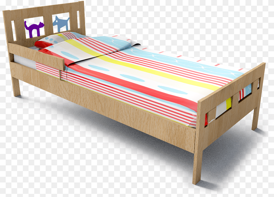 Kritter Bed Frame And Guard Rail3d Viewclass Mw Toddler Bed, Crib, Furniture, Infant Bed Png Image