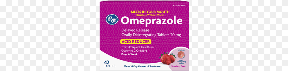 Kroger Omeprazole Acid Reducer Orally Disintegrating King Soopers Omeprazole, Advertisement, Poster, Berry, Food Free Transparent Png