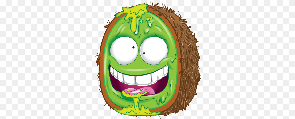 Krud Kiwi Fruit Grossery Gang Pukey Passion Fruit, Birthday Cake, Cake, Cream, Dessert Png