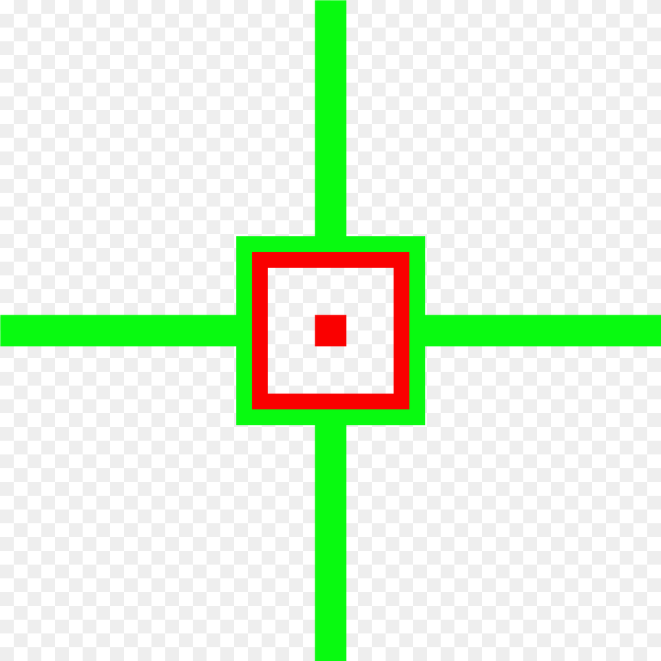 Krunker Red Dot Cross, Green, Light Free Png Download