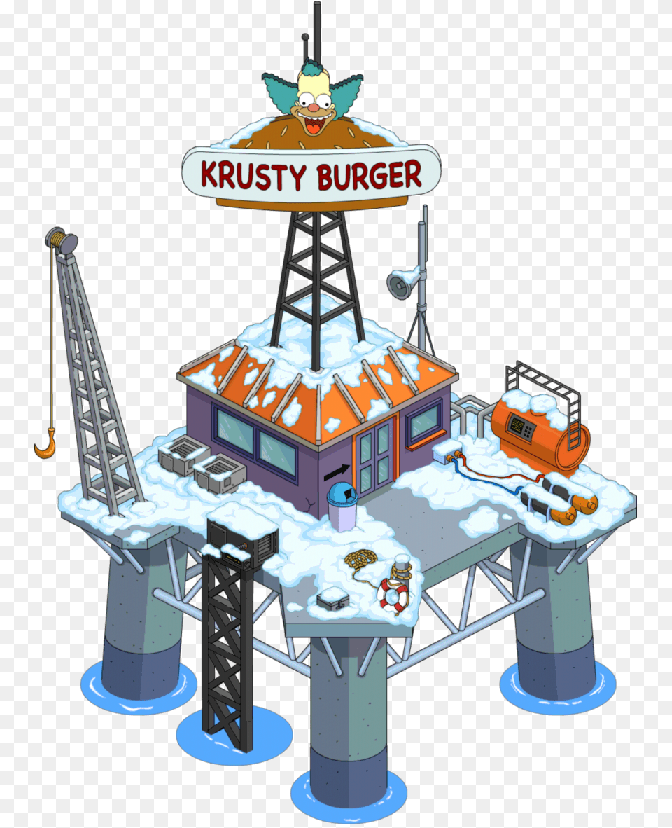 Krusty Oilrig Krusty Burger Oil Rig, Construction, Outdoors, Oilfield Free Png Download