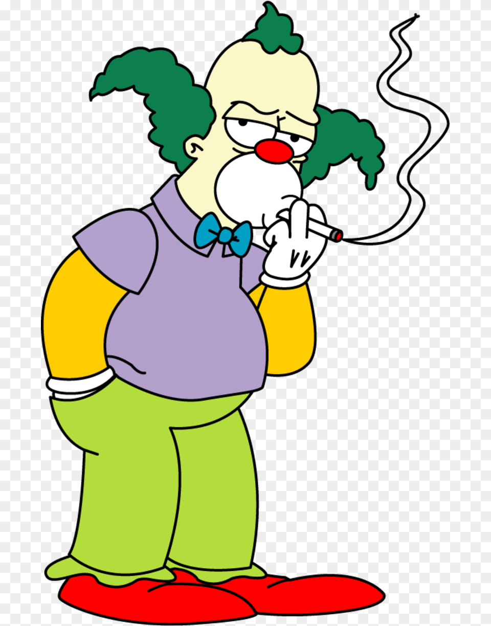 Krusty The Clown Clipart Krusty The Clown Smoking, Baby, Person, Cartoon, Face Free Png Download