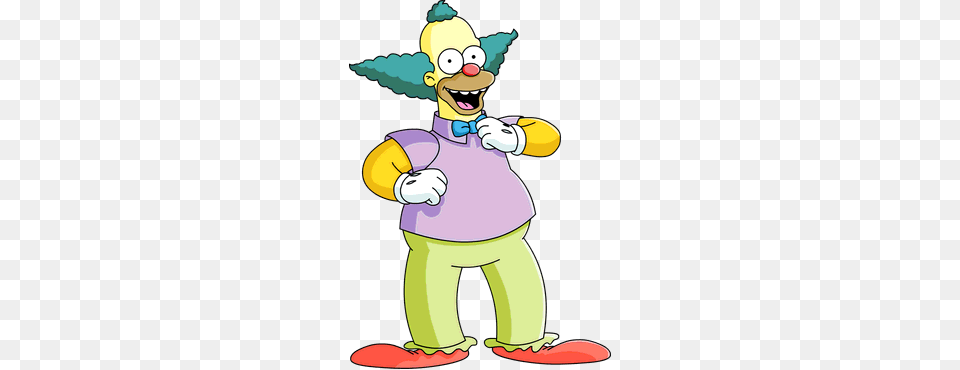 Krusty The Clown Holding Bow Tie, Cartoon, Nature, Outdoors, Snow Png