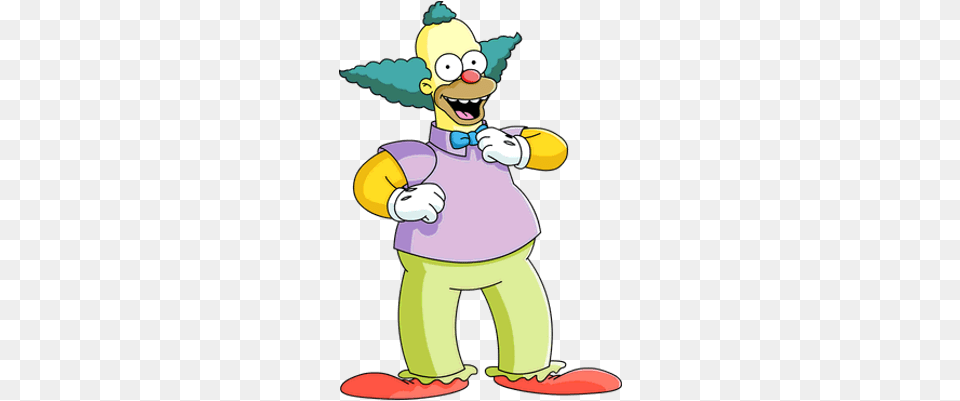 Krusty The Clown Holding Bow Tie Krusty The Clown No Background, Cartoon, Nature, Outdoors, Snow Png