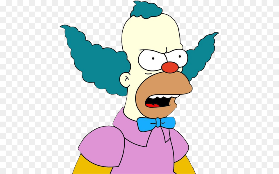 Krusty The Clown Psd Official Psds Krusty The Clown Angry, Baby, Cartoon, Person, Face Png