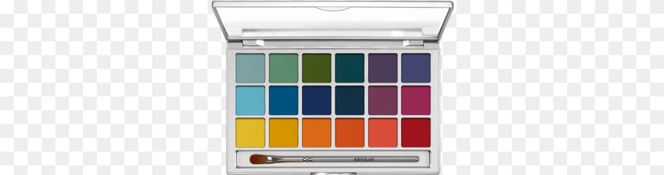 Kryolan 5318 Eye Shadow Variety 18 Colors Palette Kryolan Eyeshadow Palette 18 Colors, Paint Container, Scoreboard Free Transparent Png