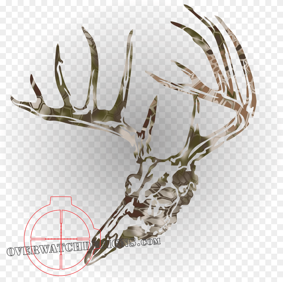 Kryptek Deer Skull Whitetail Deer Skull Decal, Antler, Animal, Mammal, Wildlife Png Image