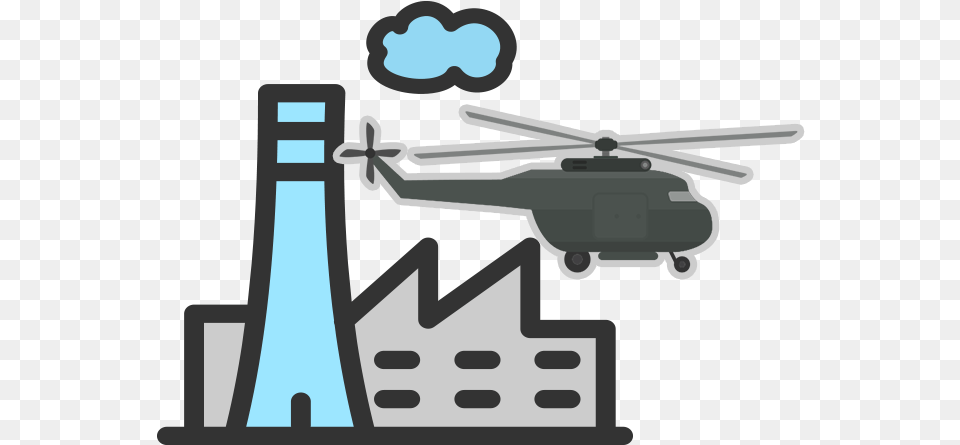 Kryptowar Factory Helicopter Helicopter Rotor, Aircraft, Transportation, Vehicle Free Png Download