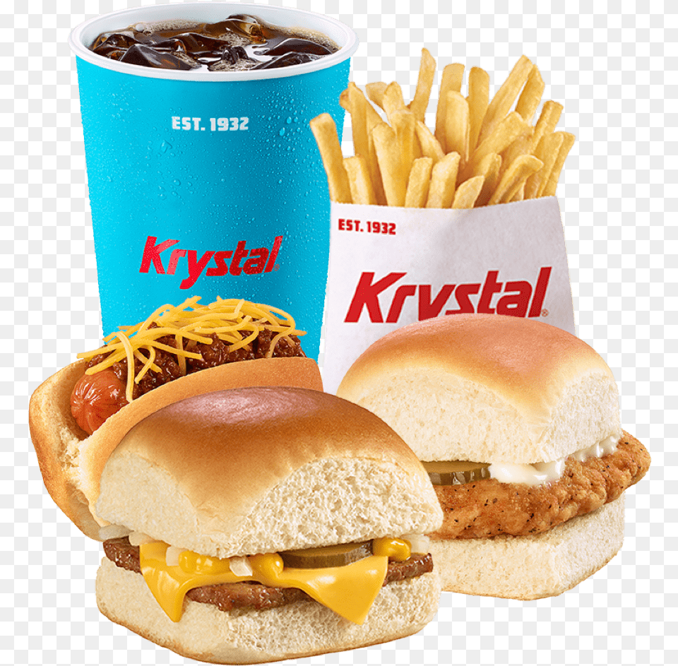 Krystal Crystals Burgers, Burger, Food, Fries Free Png Download