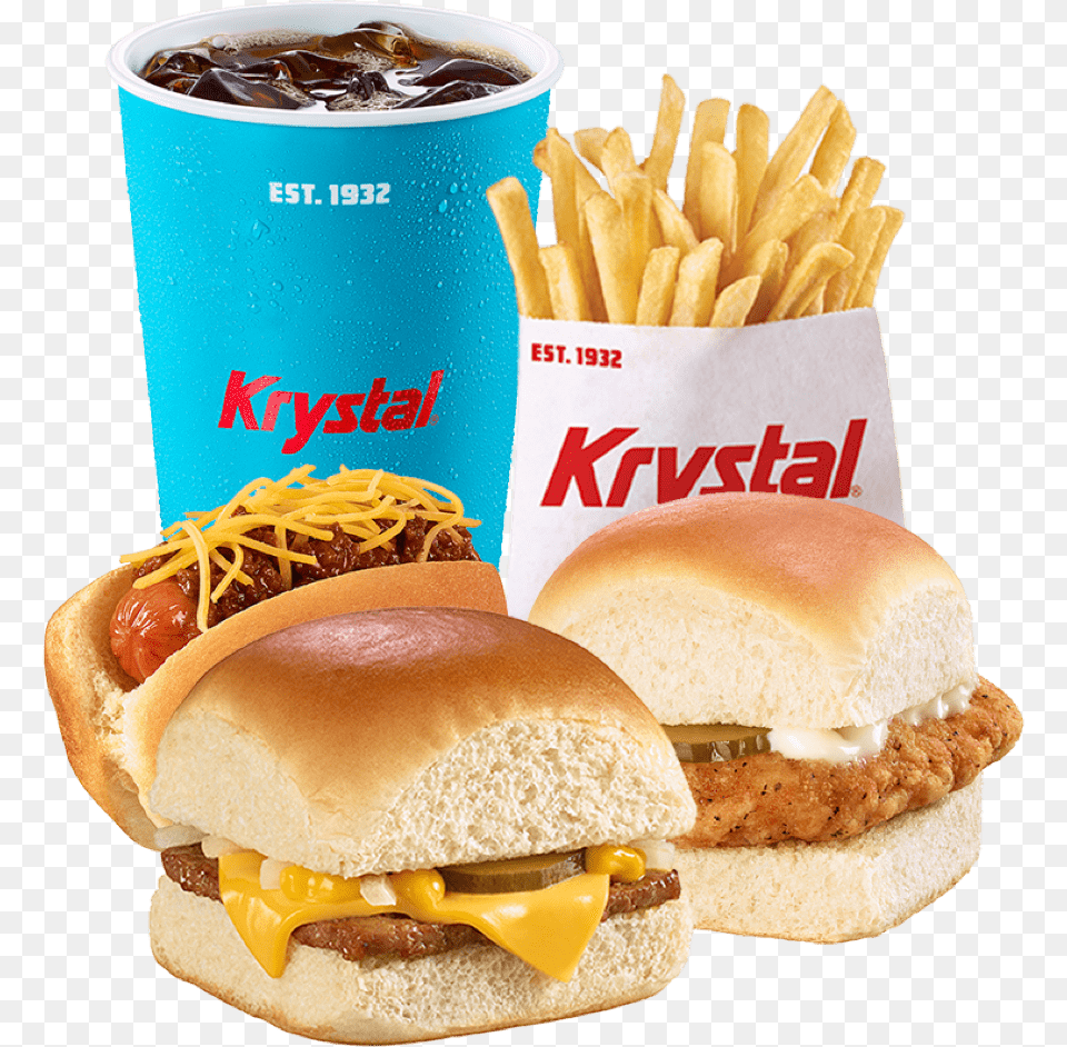 Krystals Fries, Burger, Food Png