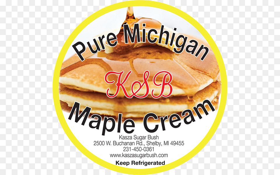 Ksb Pure Michigan Maple Cream Label Maple Syrup Labels, Advertisement, Bread, Food, Poster Free Transparent Png