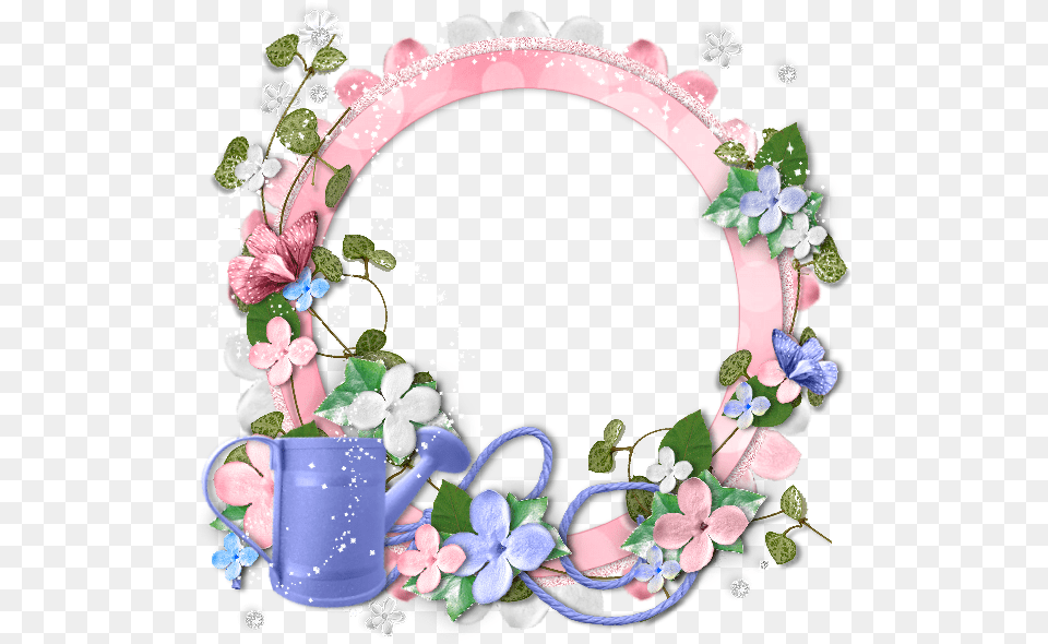 Ksdesignz Ftu Cluster Frame Pink Flowers Picture Frame, Arch, Architecture, Flower, Plant Png