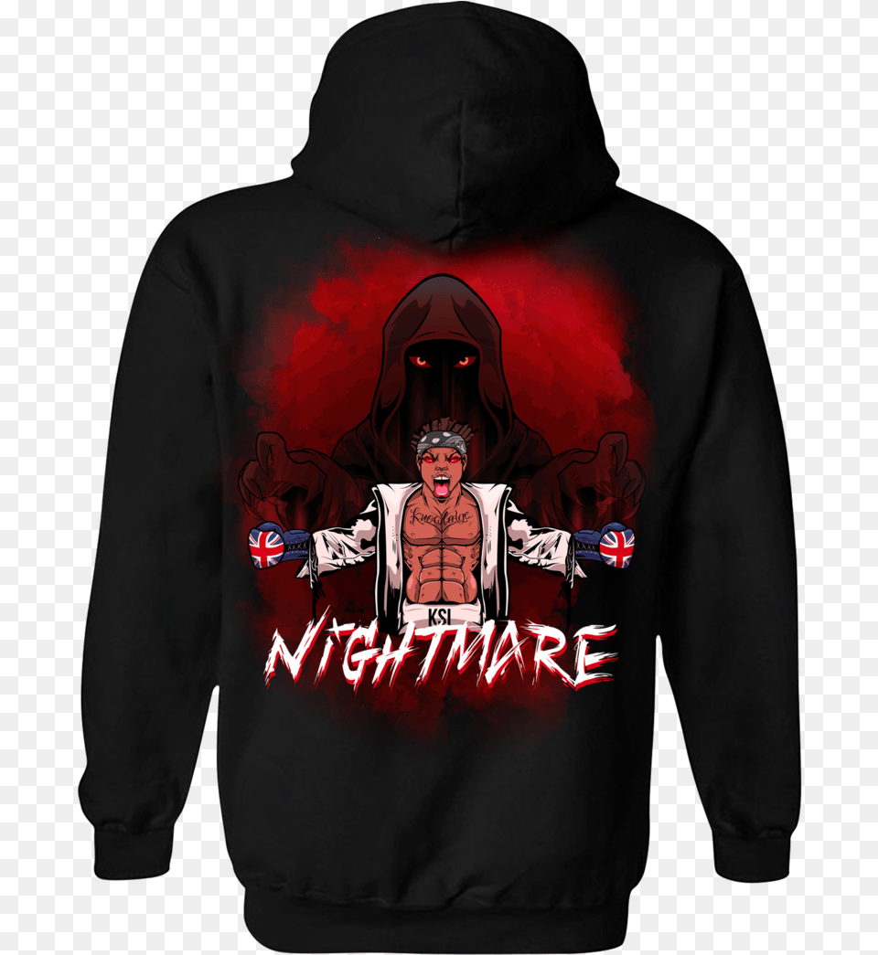 Ksi Nightmare Fight Hoodie Download Ksi Nightmare Hoodie, Sweatshirt, Sweater, Knitwear, Hood Png