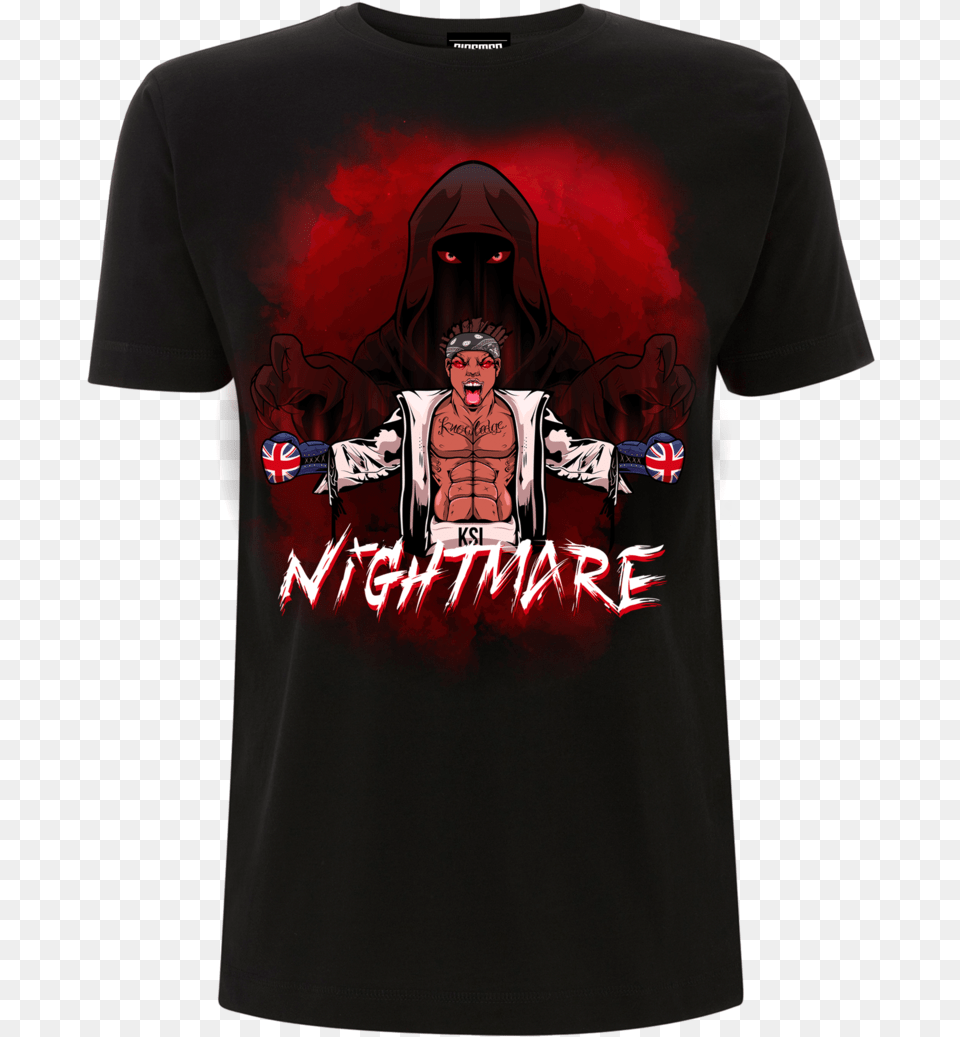 Ksi Nightmare Fight T Shirt Download Ksi Nightmare Hoodie, Clothing, T-shirt, Adult, Male Free Png