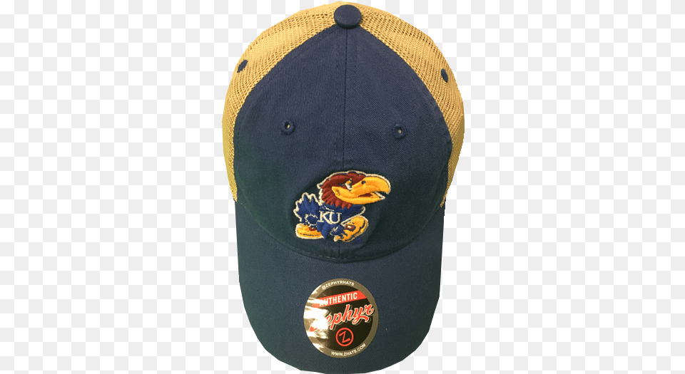 Ku Jayhawk University Of Kansas Cap Baseball Cap, Baseball Cap, Clothing, Hat Png