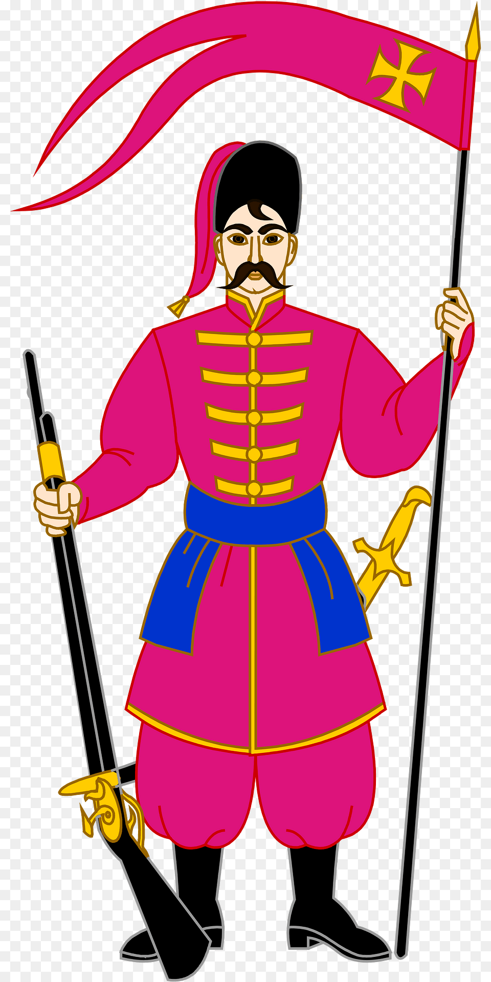 Kuban Cossack Clipart, Adult, Female, Person, Sword Png