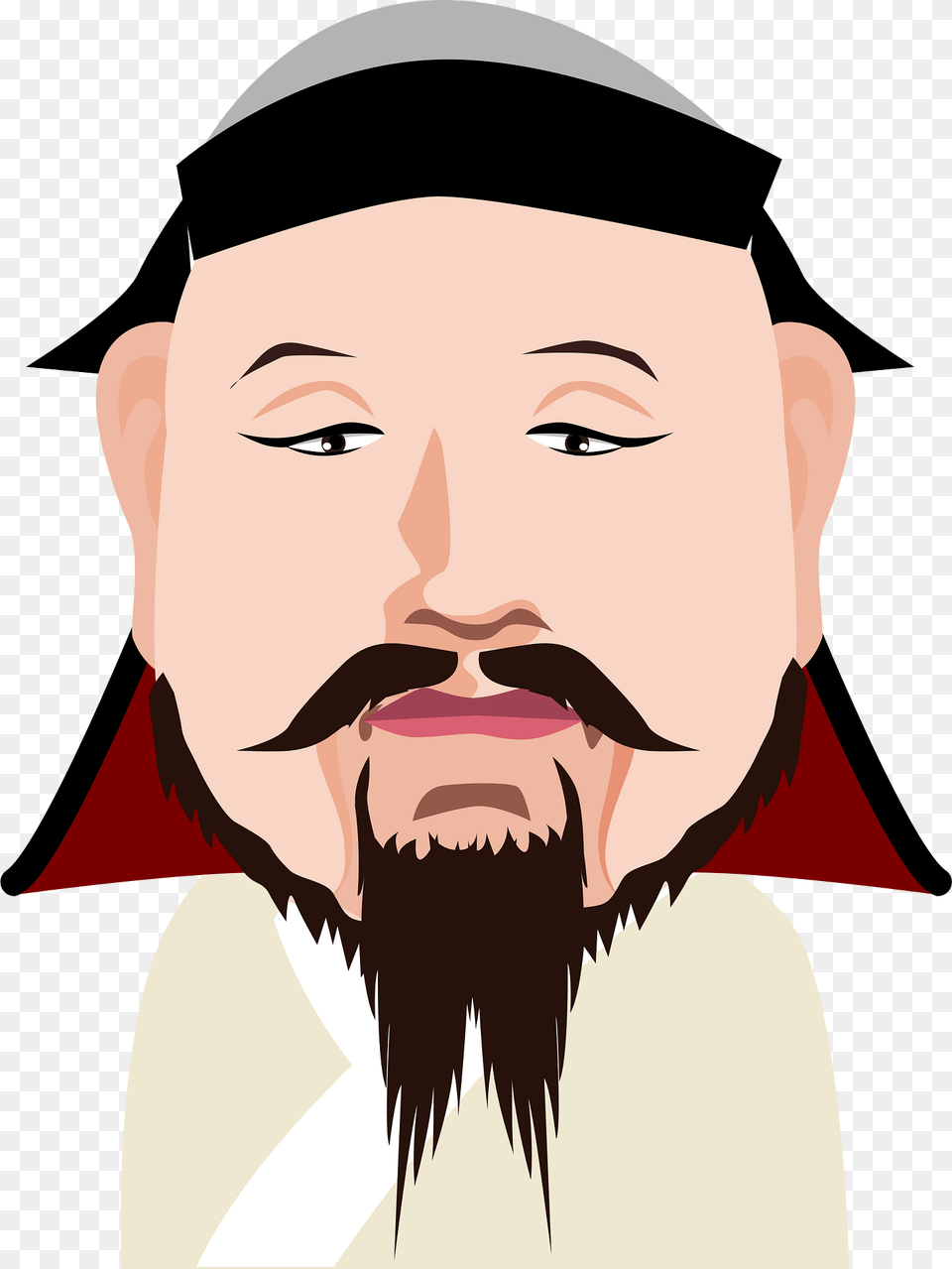 Kublai Khan Clipart, Person, Beard, Face, Head Free Png Download