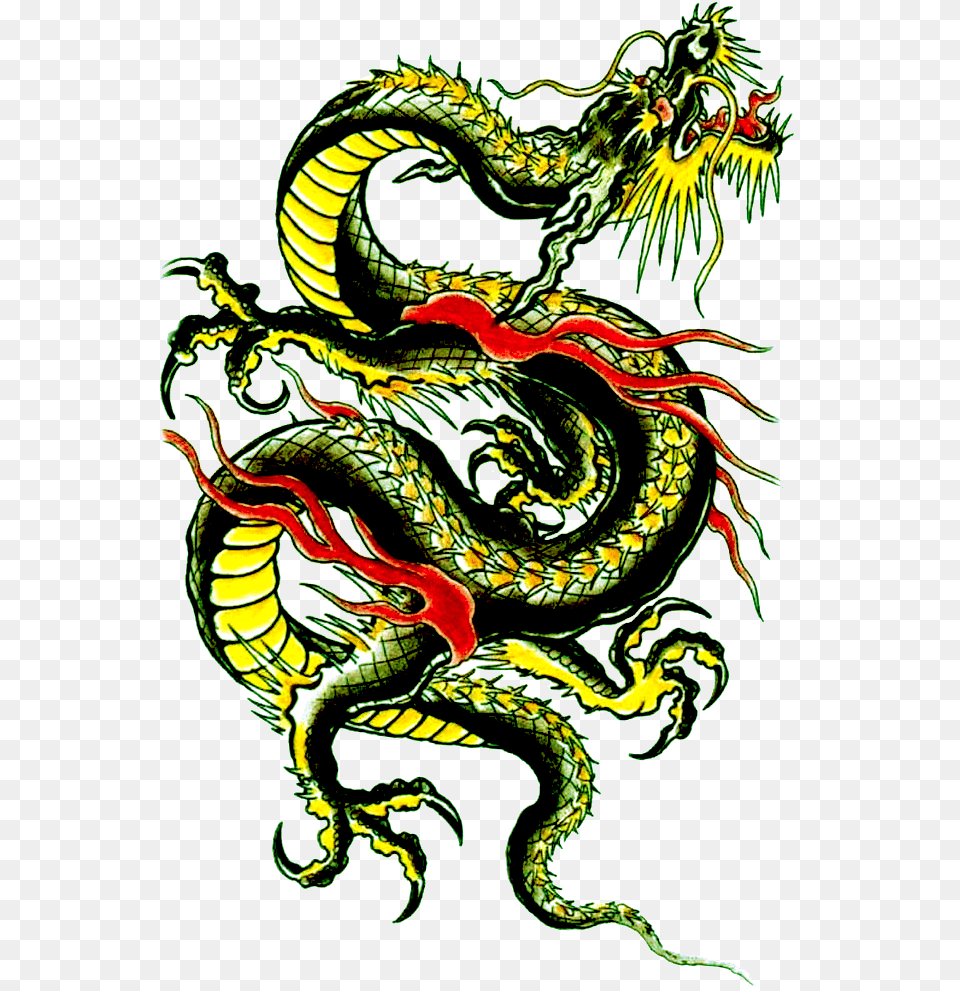 Kung Fu Dragon Logo Scary Chinese Dragon, Animal, Dinosaur, Reptile Free Png Download