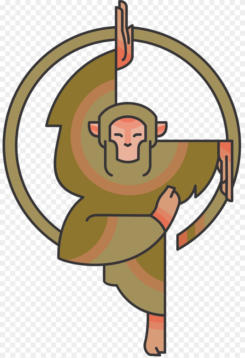 Kung Fu Monkey Clipart, Face, Head, Person, Weapon Free Png Download