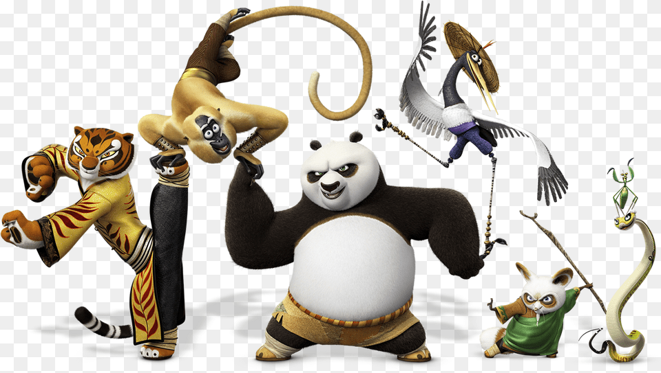 Kung Fu Panda 3 Po And Friends Kung Fu Panda 3, Animal, Bird, Adult, Person Free Png