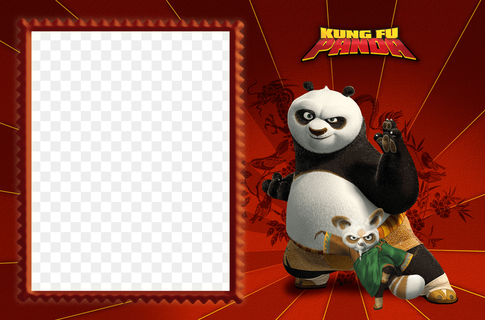 Kung Fu Panda Kids Transparent Frame Kung Fu Panda Invitations Templates, Animal, Bear, Giant Panda, Mammal Free Png