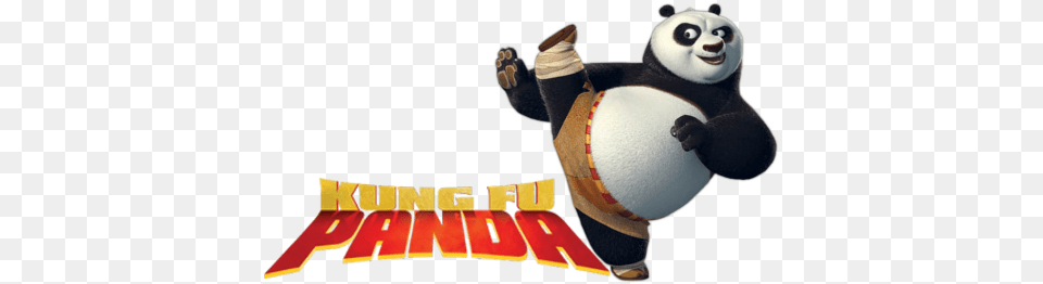 Kung Fu Panda Movie Image With Logo And Character Kung Fu Panda, Animal, Bear, Mammal, Wildlife Free Png Download