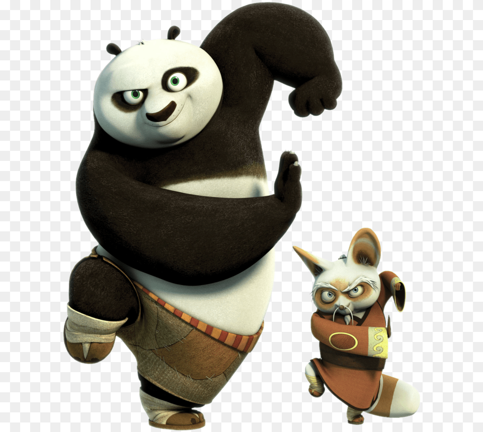 Kung Fu Panda Po And Master Shifu Master Shifu And Po, Plush, Toy, Animal, Cat Png Image
