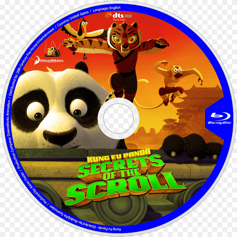 Kung Fu Panda Secrets Of The Scroll Movie Fanart Fanart Tv, Disk, Dvd, Machine, Wheel Png Image