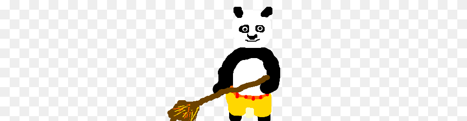 Kung Fu Panda Sweeping The Floor Drawing, Baby, Person, Face, Head Free Png