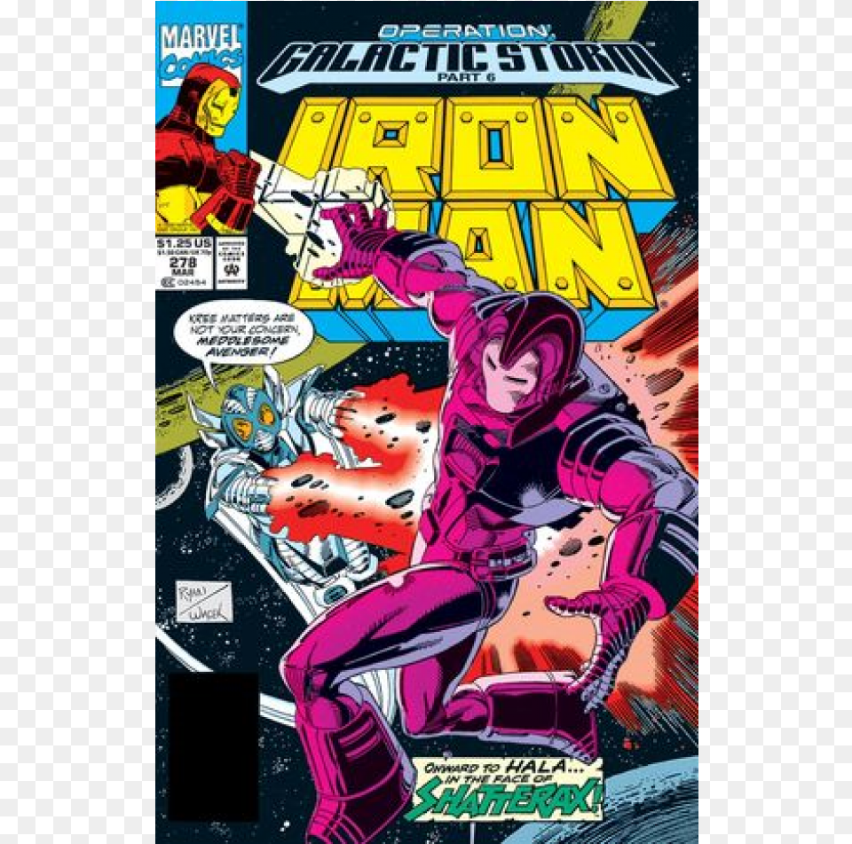 Kupete Comics 1992 03 Iron Man Iron Man Operation Galactic Storm, Book, Publication, Adult, Female Free Png Download