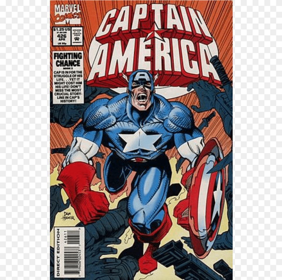 Kupete Comics 1994 04 Captain America Captain America Fighting Chance Acceptance Book, Publication, Adult, Male, Man Png