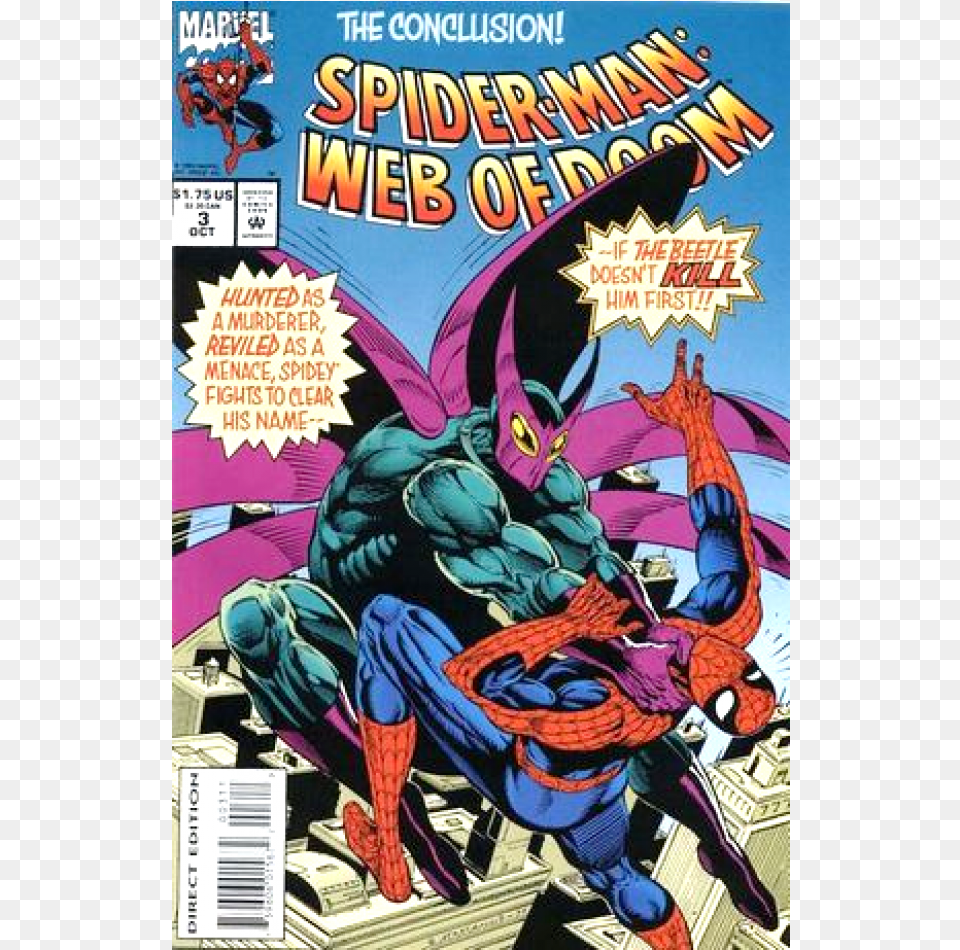 Kupete Comics 1994 10 Spider Man Spider Man Web Of Doom, Book, Publication, Batman, Baby Png