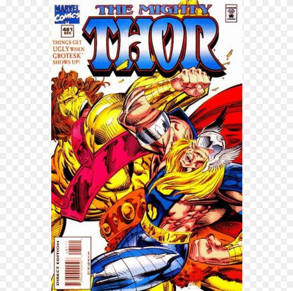 Kupete Comics 1994 12 The Mighty Thor Superhero Covers By Montano Ron Marz, Book, Publication, Adult, Female Png Image
