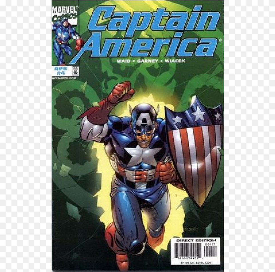 Kupete Comics 1998 04 Captain America Captain America 3rd Series, Book, Publication, Adult, Male Free Png Download
