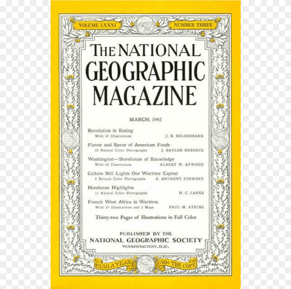 Kupete National Geographic Magazine 1944 03 1930 National Geographic Magazine April, Book, Publication, Text Free Png