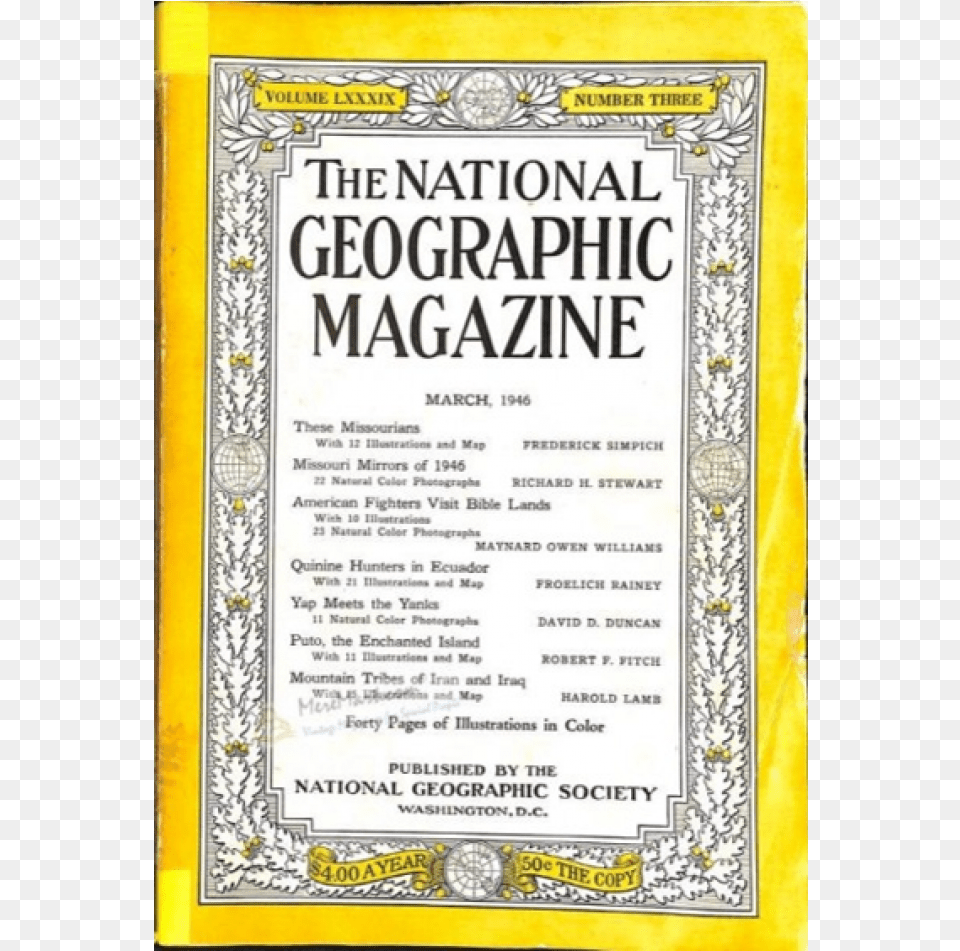 Kupete National Geographic Magazine 1946 03 National Geographic Magazine, Book, Publication, Text, Advertisement Png Image