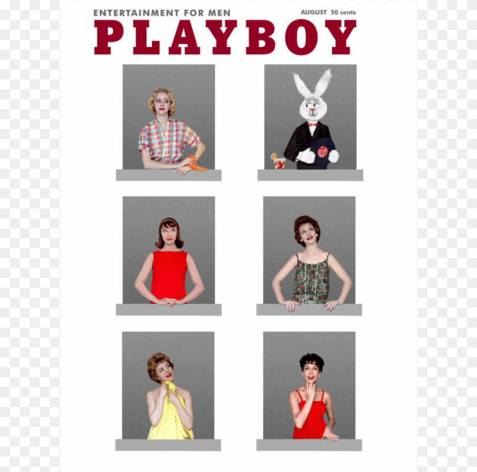 Kupete Playboy Magazine 1958 08 Playboy Cover August, Art, Collage, Adult, Person Png Image