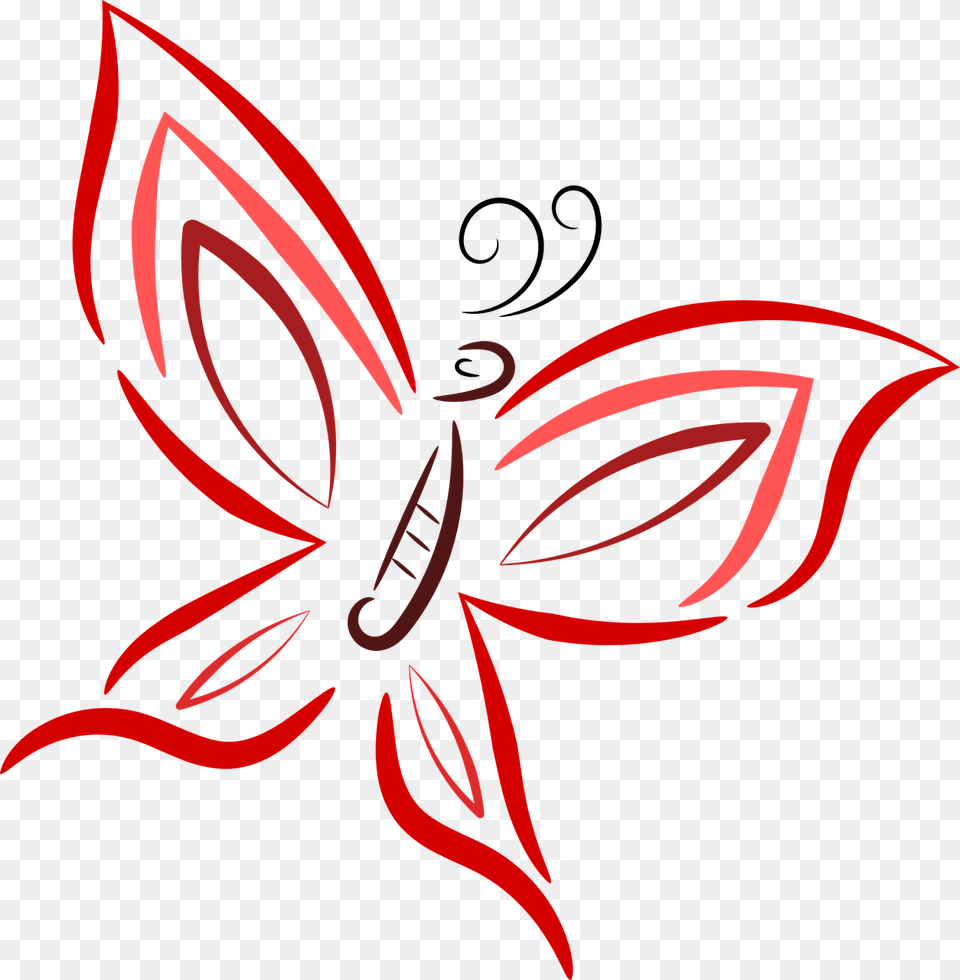 Kupu Kupu Line Art, Flower, Plant, Graphics, Floral Design Free Transparent Png