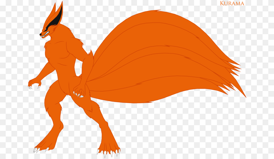 Kurama Image Nine Tailed Fox Furry, Person, Dragon Free Transparent Png