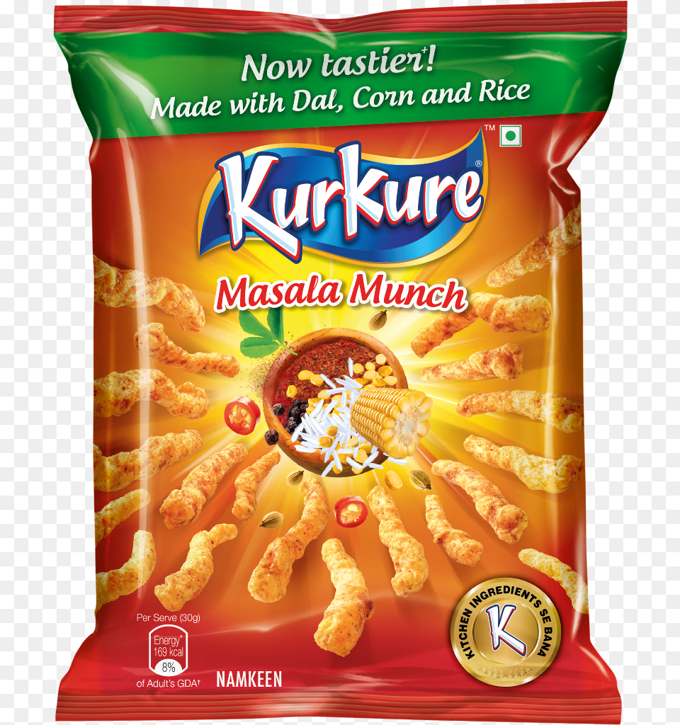 Kurkure Masala Munch Now Tastier With Goodness Of Ghar New Kurkure Masala Munch, Food, Snack, Bread Free Png Download