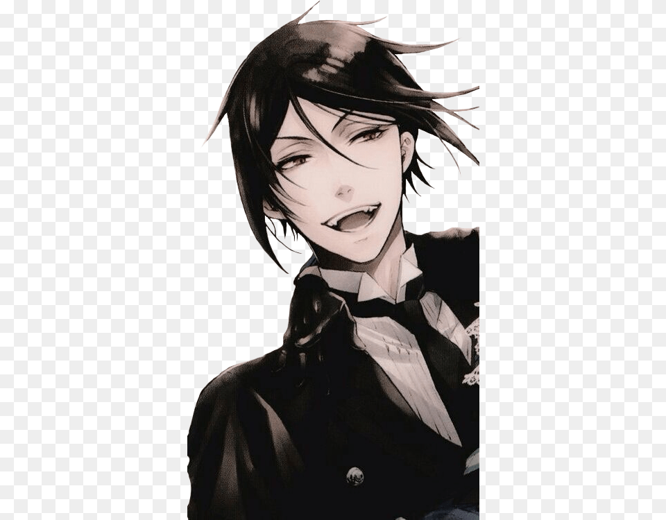 Kuroshitsujiblack Butler Of Sebastian Sebastian Michaelis Smile, Publication, Book, Comics, Adult Free Transparent Png