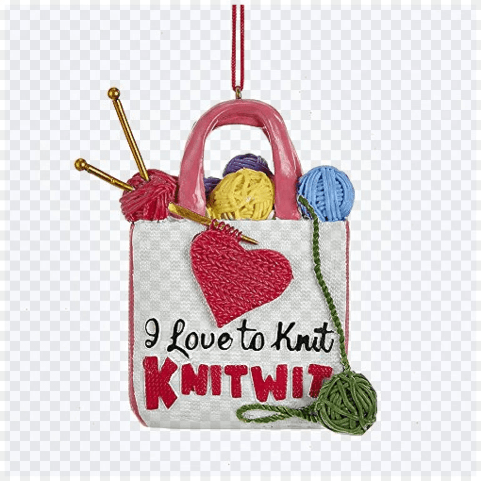 Kurt Adler I Love To Knit Crochet, Accessories, Bag, Handbag, Purse Free Png Download
