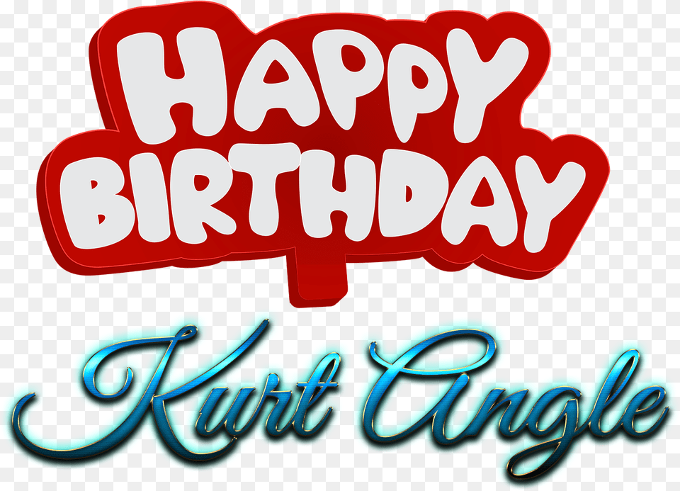 Kurt Angle Happy Birthday Name Logo, Text, Dynamite, Weapon Png Image