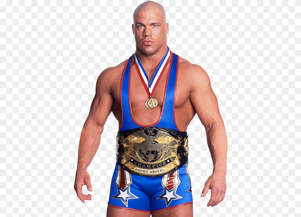 Kurt Angle Undisputed Champion Kurt Angle Gold Medals, Adult, Male, Man, Person Free Png Download