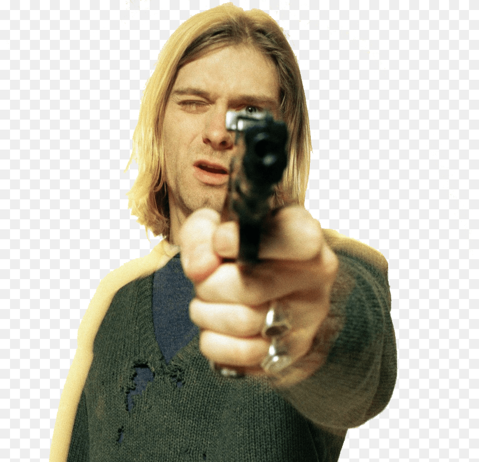 Kurt Cobain, Weapon, Photography, Handgun, Firearm Png Image